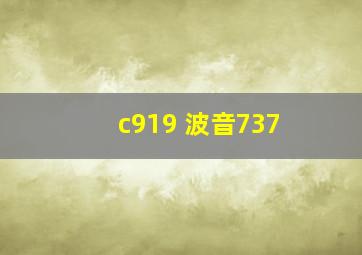 c919 波音737